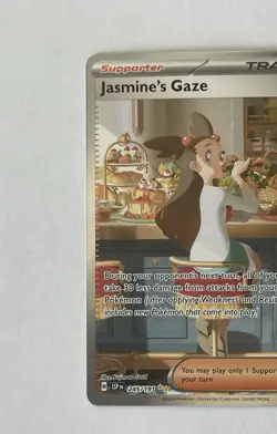 Pokemon TCG Jasmine's Gaze 245/191 SV08 Surging Sparks SIR Full Art Holo - Image 2
