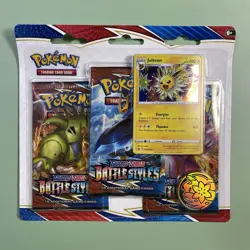 Pokemon TCG: Sword & Shield Battle Styles 3 Booster Pack Blister w/ Jolteon Coin - Image 1