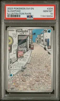 2023 POKEMON SVI EN-SCARLET & VIOLET ILLUSTRATION RARE #204 SLOWPOKE PSA 10 - Image 1