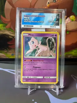 Mew ACE 7 NM - SM215 - Black Star Promo - Pokemon Mewtwo Pin Collection Rare - Image 1