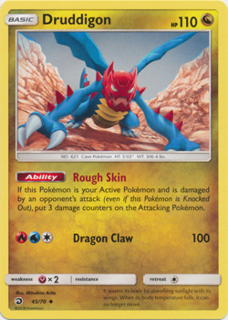 Druddigon 45/70 Dragon Majesty Pokemon TCG Uncommon - Image 1