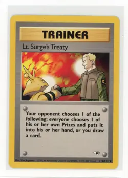 Pokemon Gym Heroes #112/132 Lt. Surge's Treaty - Image 1