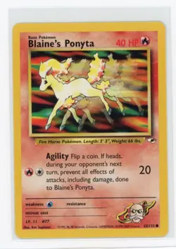Pokemon Gym Heroes #063/132 Blaine's Ponyta - Image 1