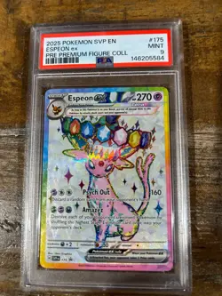 POKEMON 2025 Prismatic Evolutions Premium Coll Promo ESPEON EX #175 PSA 9 Mint - Image 1