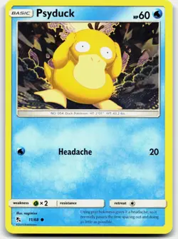 PSYDUCK 11/68 COMMON HIDDEN FATES POKEMON LP - Image 1