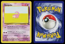 SLOWPOKE 55/62 COMMON FOSSIL POKEMON UNLIMITED HP - Image 3