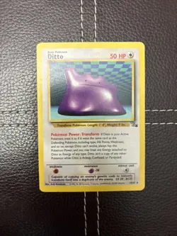 Pokemon TCG - Ditto - 18/62 - Unlimited Fossil - MP Rare (1999) - Image 1