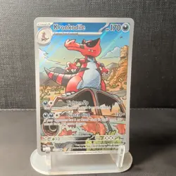Krookodile 137/086 Holo Illustration Rare SV: Black Bolt NM English Pokemon - Image 1