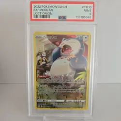 2022 Pokemon SWSH Lost Origin #TG10 FA/Snorlax PSA 9 MINT - Image 1