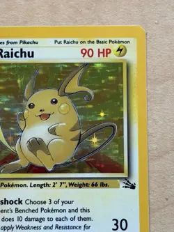 1999 Pokemon Fossil Raichu Holo 14/62 - Image 4