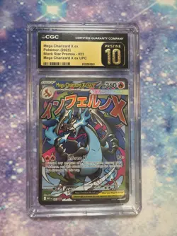 Mega Charizard X ex 023 CGC Pristine 10 Black Star Promos UPC Pokemon 2025 - Image 1