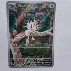 Pokemon Meowth 106/094 Me02: Phantasmal Flames Illustration Rare Holo 70 HP 2025 - Image 3