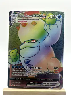 Galarian Darmanitan VMAX 187/185 Rainbow Rare Vivid Voltage Pokemon Near Mint - Image 1