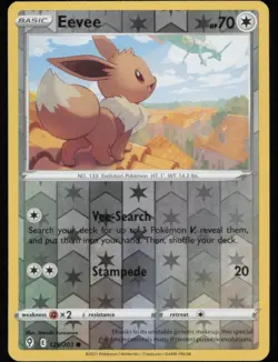 ✅ Eevee 125/203 Reverse Holo Common Pokemon Evolving Skies EVS NM - Image 1