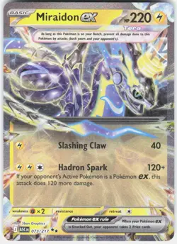 Miraidon ex 073/217 Double Rare Ascended Heroes Pokemon Near Mint - Image 1