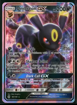 2017 Pokemon Sun & Moon Base Set Umbreon GX 80/149 Holo Rare - Image 1