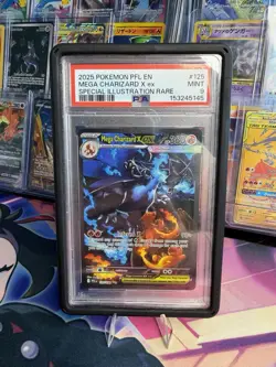 POKEMON MEGA CHARIZARD EX SIR 125/094 ME02 PHANTASMAL FLAMES HOLO PSA 9 - Image 1