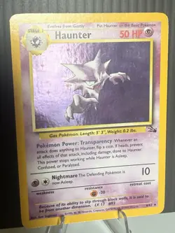 Pokemon Haunter Fossil Holo Rare Unlimited 6/62 50 HP 1999 English - Image 4