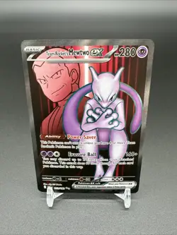 Pokemon Team Rocket's Mewtwo ex 213/182 Destined Rivals Ultra Rare Holo 280HP EX - Image 1