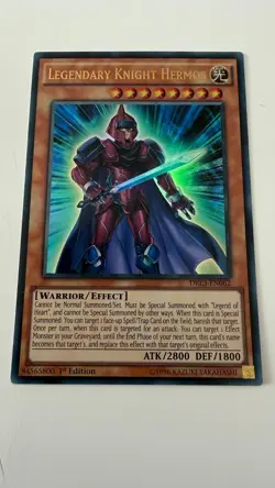 Yu-Gi-Oh! Legendary Knight Hermos DRL3-EN062 Ultra Rare Mint 1st Edition - Image 1
