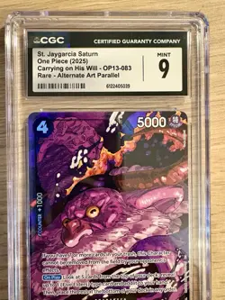 One Piece CGC-graded (9 Mint) St. Jaygarcia Saturn. Free UK Delivery 🚚 - Image 1