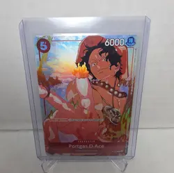 Portgas.D.Ace Gift Collection P-028 Alt Art Holo Foil Rare One Piece NM ENGLISH - Image 1