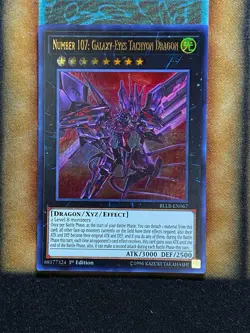 Yugioh Number 107: Galaxy-Eyes Tachyon Dragon BLLR-EN067 Ultra Rare 1st Ed NM - Image 1