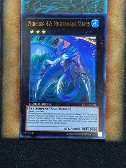 Yugioh Number 47: Nightmare Shark YZ04-EN001 Ultra Rare Limited Edition LP - Image 1