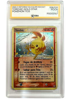 Card Pokemon Portuguese - Torchic Gold Star Team Rocket's Return GBA1 Poor - Image 1