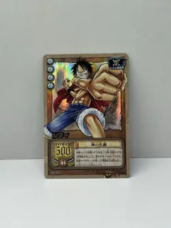 One Piece Bandai 2003 card Game Luffy HOLO GOLD STAMP CS 01 RARE VINTAGE CARD - Image 1