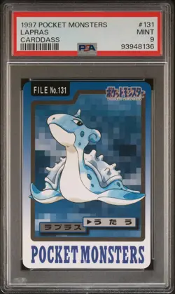 PSA 9 Lapras 131 Carddass Mint Pokemon Card Vending 1997 Pocket Monsters - Image 1