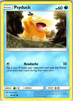 Psyduck 26/181 Common Regular Card SM - Team Up Pokemon TCG LP - Image 1