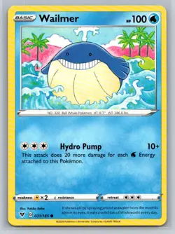 Wailmer #031/185 SWSH04: Vivid Voltage Common - Pokemon Cards G2 - Image 1