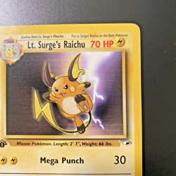 Lt. Surge's Raichu 28/132 1st Edition Gym Heroes LP - Pokemon Card - Image 3