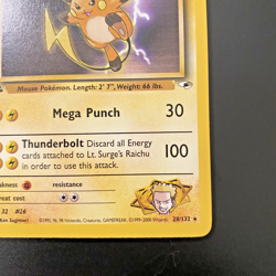 Lt. Surge's Raichu 28/132 1st Edition Gym Heroes LP - Pokemon Card - Image 4
