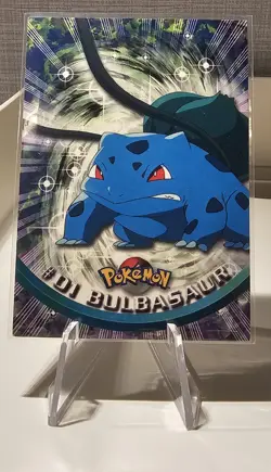 Topps #01 Bulbasaur Pokemon Card Blue Logo TV Animation Edition Series - Image 1