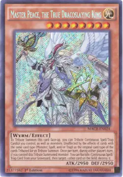 Yu-Gi-Oh Card - MACR-EN024 - MASTER PEACE, THE TRUE DRACOSLAYING KING (secret) - Image 1