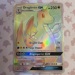 Pokemon Dragonite GX SM156 SM Promo Full Art Holo Stage 2 Black Star Card - Image 1