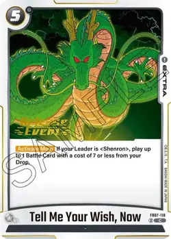 Wish For Shenron Release Event Cards Tell Me Your Wish, Now FB07-118 Common - Image 1