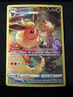 Flareon TG01/TG30 Brilliant Stars Sword & Shield Trainer Gallery Pokemon NM Card - Image 1