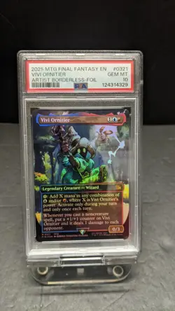 2025 MTG Final Fantasy Vivi Ornitier Borderless FOIL 0321 PSA 10 FF9 - Image 1