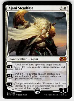 AJANI STEADFAST 1 MYTHIC MAGIC 2015 (M15) MAGIC: THE GATHERING NM/M - Image 1