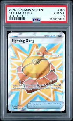 POKEMON MEG EN-MEGA EVOLUTION #168 FIGHTING GONG ULTRA RARE UR PSA 10 - Image 1