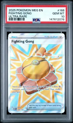 POKEMON MEG EN-MEGA EVOLUTION #168 FIGHTING GONG ULTRA RARE UR PSA 10 - Image 5