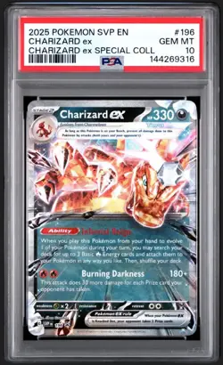 PSA 10 2025 POKEMON CHARIZARD ex SPECIAL COLL SVP EN-SV BLACK STAR PROMO #196 - Image 1