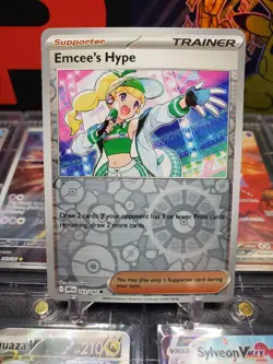 Emcee's Hype 163/182 Uncommon Reverse Holo Pokemon TCG Destined Rivals - Image 1