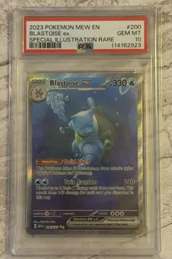 Pokemon Blastoise ex 200/165 - 151 Special Illustration Rare - PSA 10 - Image 1