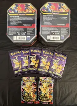 Pokemon TCG Charizard Ex Tin Set ( X & Y) 2 Ascended Heroes Booster Packs & More - Image 4