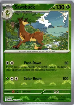 Sawsbuck (Poke Ball Pattern) 007/086 Uncommon White Flare Pokemon Near Mint - Image 1