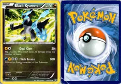 Black Kyurem 100/149 Rare Boundaries Crossed Pokemon Damaged - Image 3